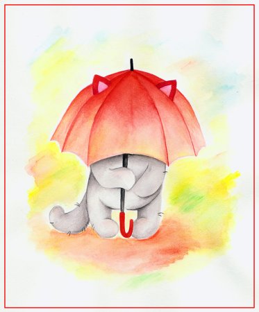 Рисование под зонтом