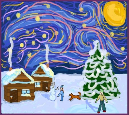 Зимушка зима рисунок