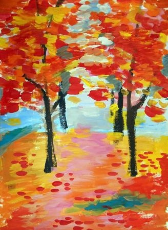 Рисование в изостудии осень