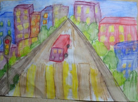 Транспорт на улицах нашего города нарисовать карандашом