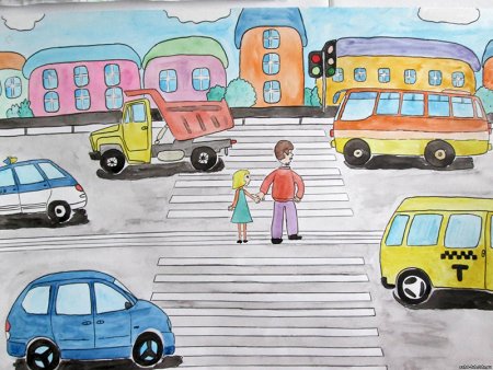 Рисование машины нашего города