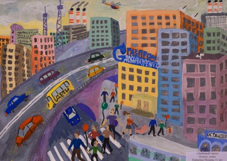 Детские рисунки города