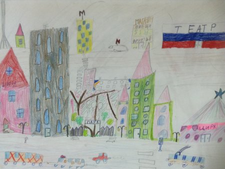 Улица нашего города рисование