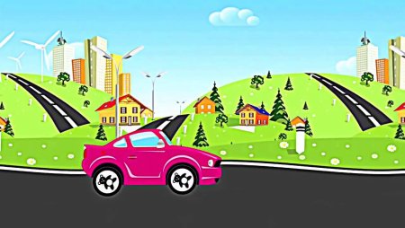 Машинка едет по дороге