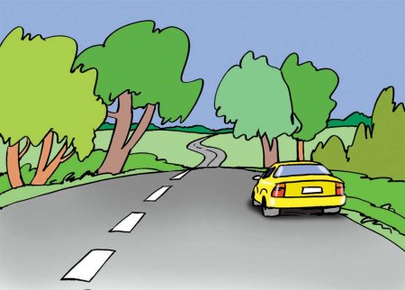 Машина едет для детей