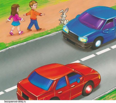 Машинка едет по дороге