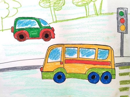 Рисование дорога для автомобиля