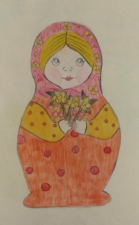 Детские рисунки матрешки