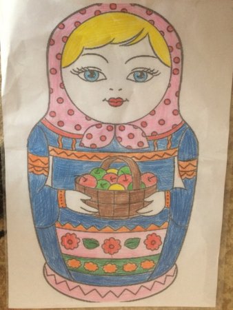 Рисование русской матрешки