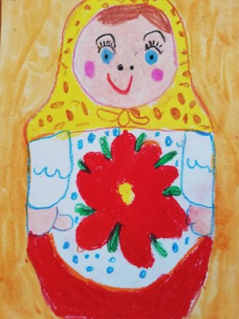 Матрешка детский рисунок