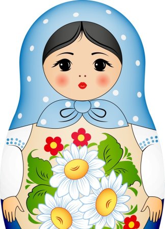 Аппликация Матрешка