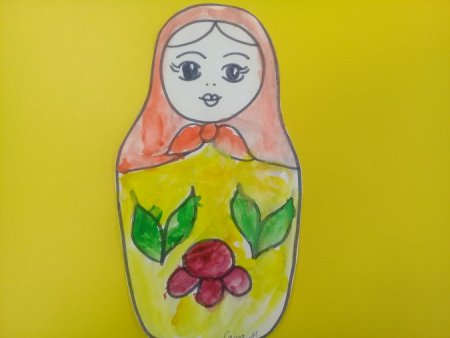 Рисование Матрёшки для рисования в детском саду