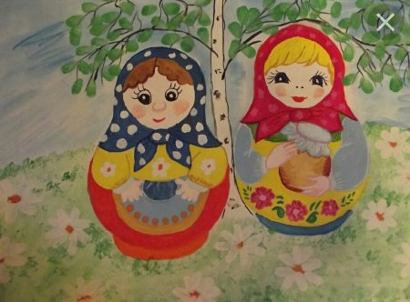 Рисование матрешки в младшей группе