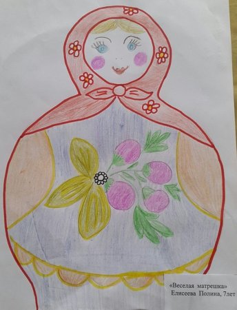 Детские рисунки матрешки