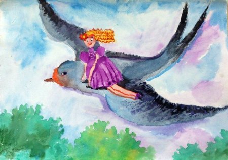 Гадкий утенок Андерсен нарисовать