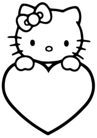 Котик Хелло Китти с сердечком