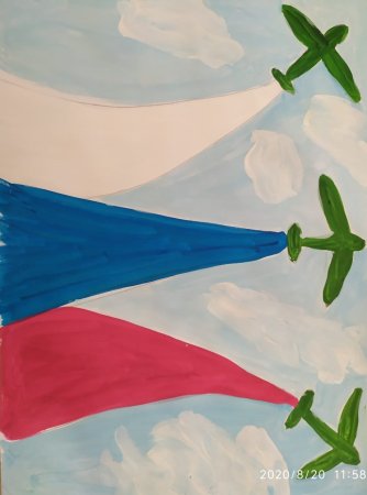 Детские рисунки в поддержку Российской армии