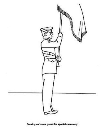Раскраска солдат на посту
