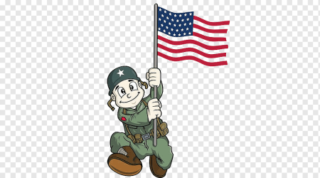 Мультяшный американский солдат