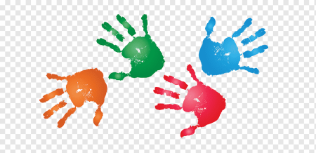Разноцветные Отпечатки рук