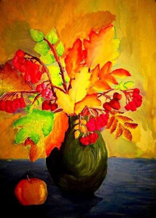 Рисование осенний букет