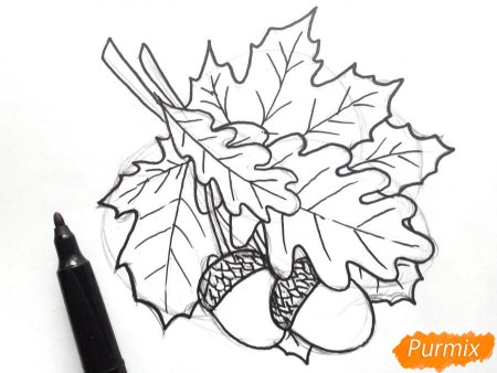 Осенний букет карандашом