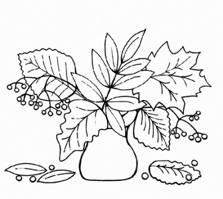 Букет осени раскраска