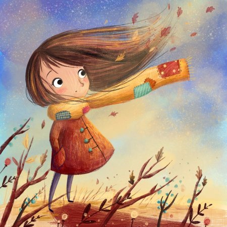 Осенний пейзаж гуашью