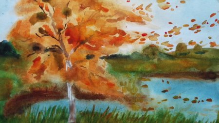 Осень красками для детей