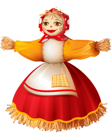 Раскраска Масленица для детей чучело