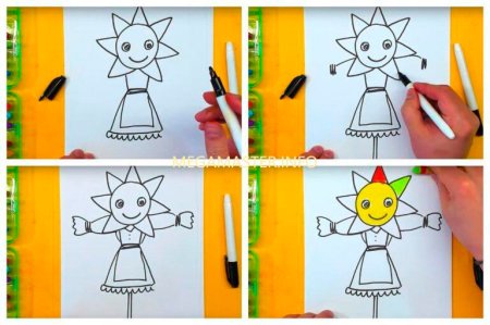 Рисование кукла Масленица