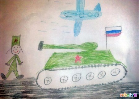 Детские рисунки танк