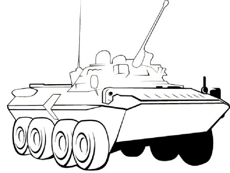 Раскраска танк т34 Военная техника