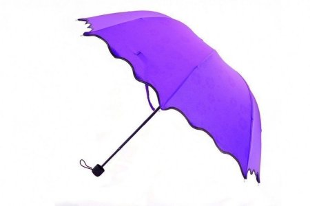Зонт фиолетовый с проявляющимся рисунком