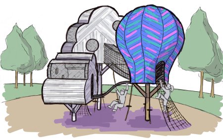 Эскиз дизайнерской площадки детской