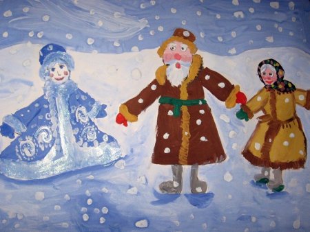 Рисование Снегурочка в подготовительной группе