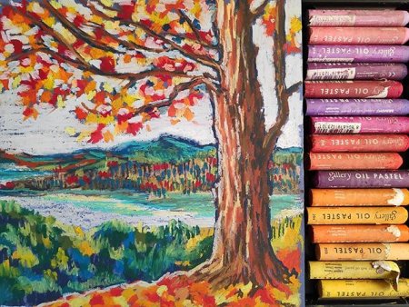 Осень восковыми мелками