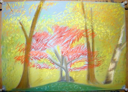 Осень сухой пастелью