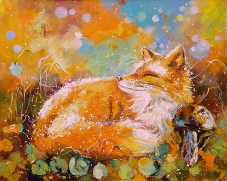 Пейзаж фломастерами и карандашами