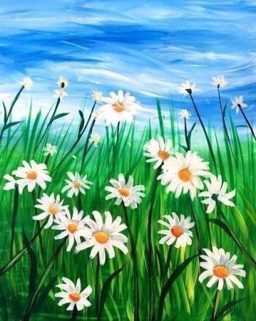 Рисование Цветочная Поляна