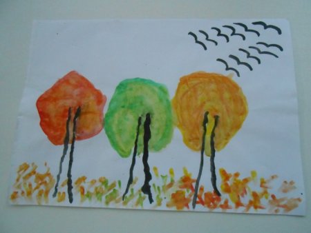 Осень наступила рисование