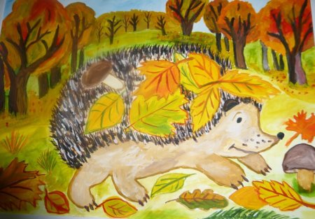 Рисование на тему осенний город