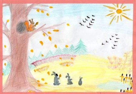 Аппликация на тему осень