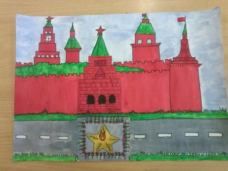 Рисование Кремль в старшей