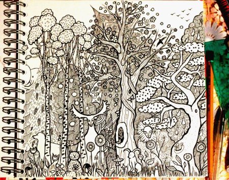 Сказочное дерево в графике