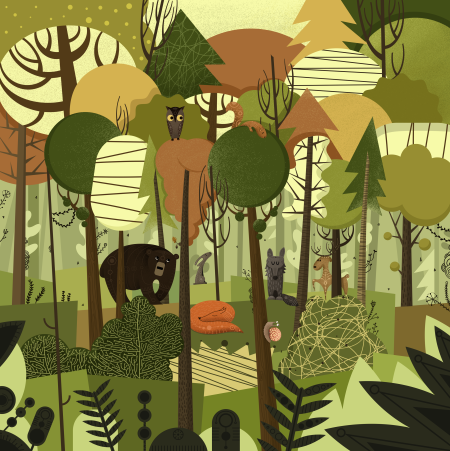 Стилизованный лес