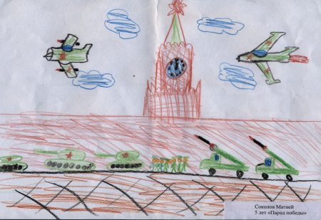 Парад Победы рисунок карандашом