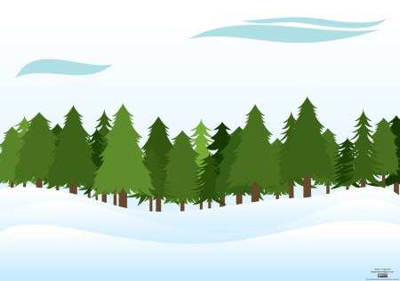 Лес рисунок для детей