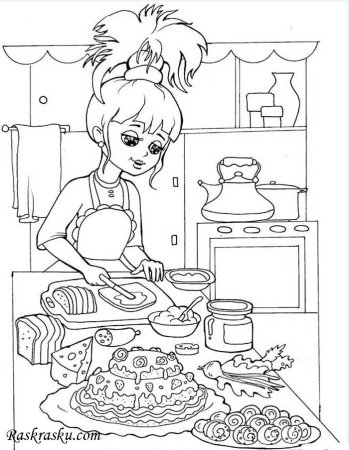 Раскраска мама