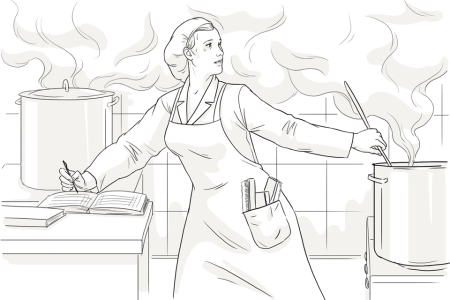 Мама и дочка на кухне иллюстрации